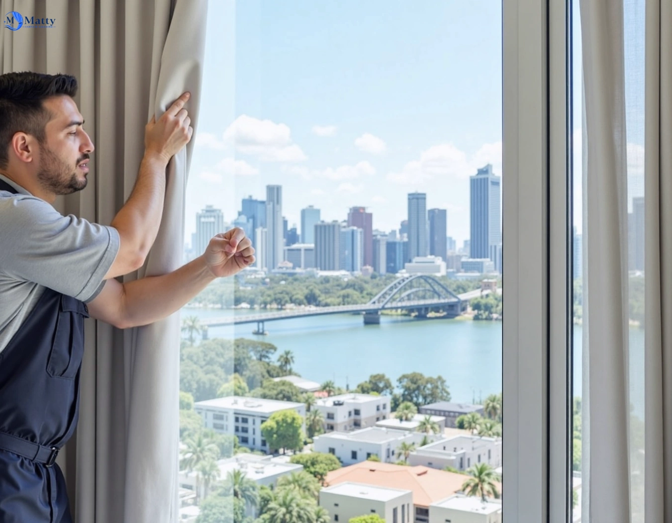Professional curtain steam cleaning service tallebudgera-valley QLD by Matty Curtain Cleaning
